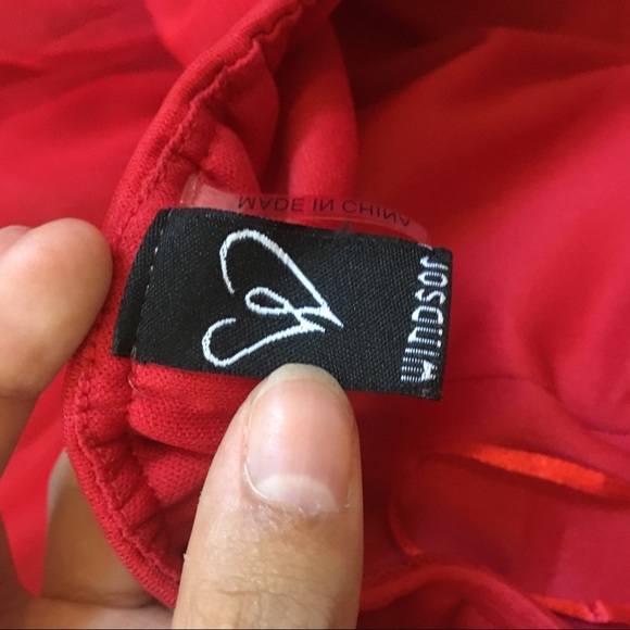 Red and Gold Short Dress - Picture 4 of 4